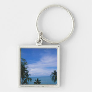 Vibrierende Küstenlinie Schlüsselanhänger