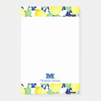 Vibrierende Land-Zitronen u. blaues Blumen|