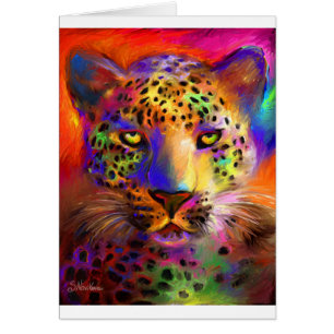 Vibrierende Leopardmalerei