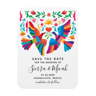 Vibrierende Mexikanerin Inspirred Save the Date Magnet