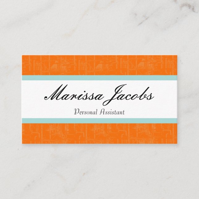 Vibrierende persönlicher Assistenten-Visitenkarte Visitenkarte (Vorderseite)