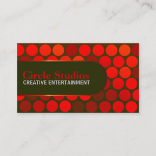 Vibrierende rote Kreis-Verein-Visitenkarten Visitenkarte