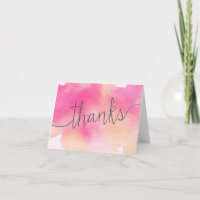 Vibrierende Träume Vielen Dank Note Card / Pink Pe