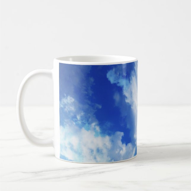 Vibrierender abstrakter Himmel Tasse (Links)