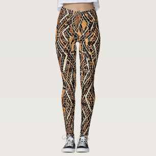 Vibrierender afrikanischer Schlamm-Stoff Leggings