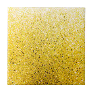 Vibrierender Glittery goldener Schein Fliese