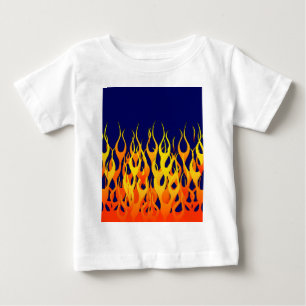Vibrierender Klassiker, der Flammen auf Baby T-shirt