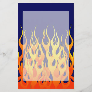 Vibrierender Klassiker, der Flammen auf Briefpapier