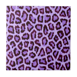 Vibrierender lila Leopard-Pelz-Druck Fliese