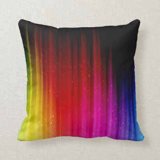 Vibrierender Regenbogen - mehrfarbiges Kissen