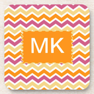 Vibrierender Stammes- Zickzack Getränkeuntersetzer