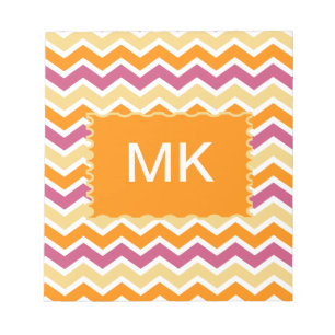 Vibrierender Stammes- Zickzack Notizblock