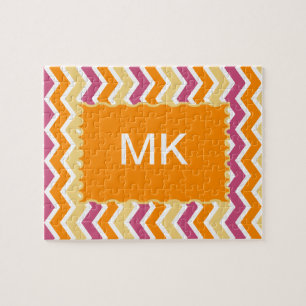 Vibrierender Stammes- Zickzack Puzzle