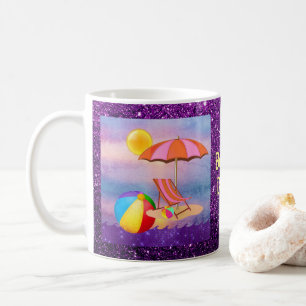 Vibrierender Strand Kaffeetasse