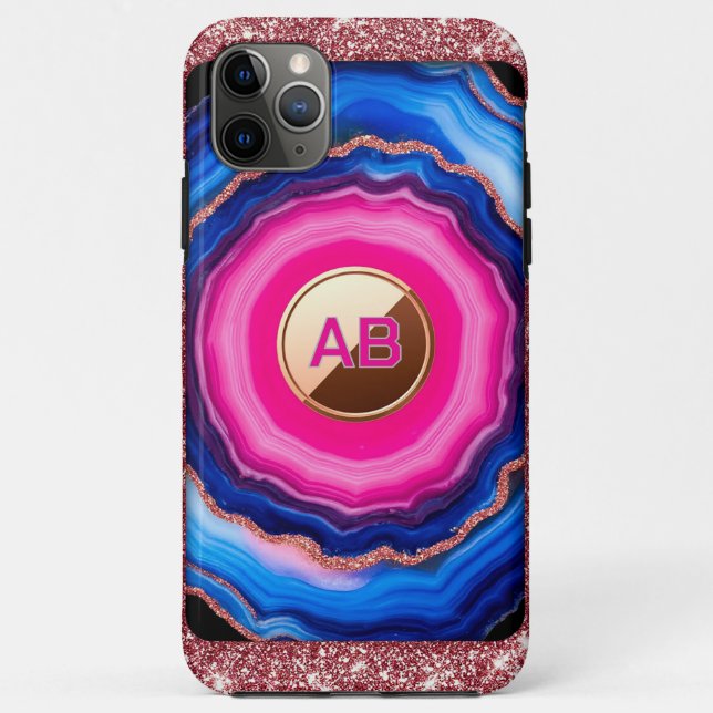 Vibrierendes Abstraktes Agate-Muster mit schlacken Case-Mate iPhone Hülle (Rückseite)