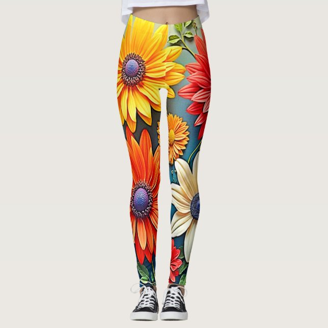 Vibrierendes Fantasiedesign Leggings (Vorderseite)