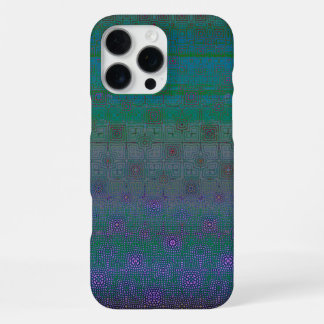 Vibrierendes künstlerisches abstraktes geometrisch iPhone 16 pro max hülle