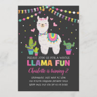 Vibrierendes Lama-Geburtstags-Party-ganzer