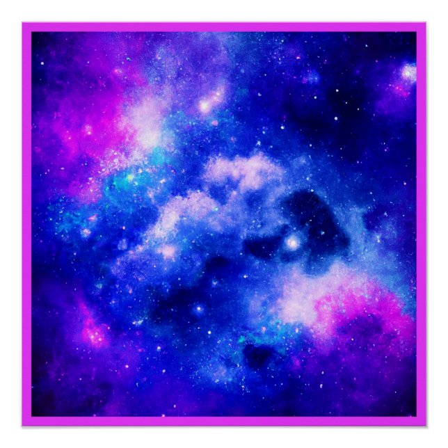 Vibrierendes Nebel-Entdeckungsmuster Poster (Vorderseite)