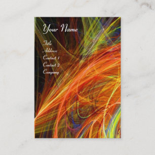 Vibrierendes orange rosa Schwarzes des VERRÜCKTEN Visitenkarte