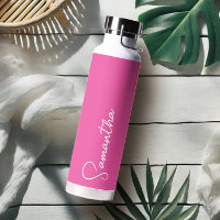 Vibrierendes Rosa und Weiß Personalisiert