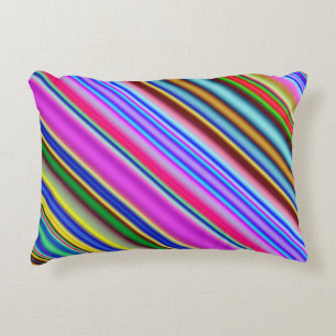 Vibrierendes u. ins Auge fallendes mehrfarbiges Dekokissen