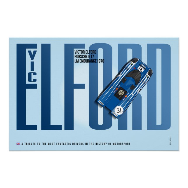 Vic Elford P 917 Tribute Poster (Vorderseite)