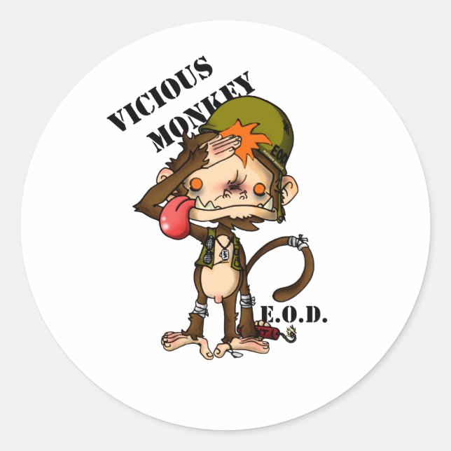 Vic Monk EOD Special Edition Runder Aufkleber (Vorderseite)