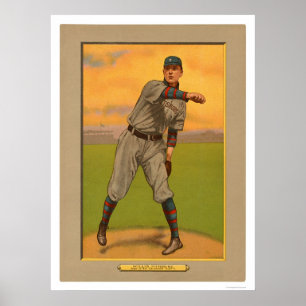 Vic Willis kapert Kardinals-Baseball 1911 Poster