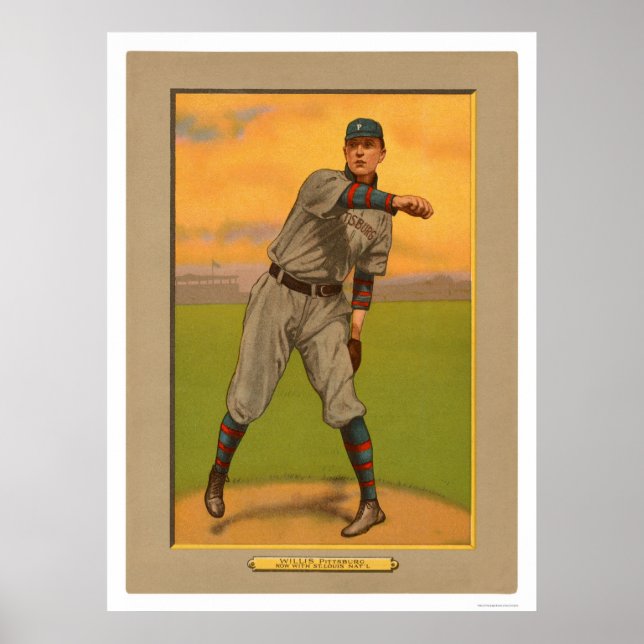 Vic Willis Pirates Kardinals Baseball 1911 Poster (Vorne)