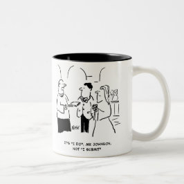 Vicar bei Wedding sagt Bridegroom, dass er "Ich tu Zweifarbige Tasse