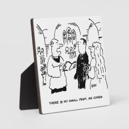 Vicar & Bridegroom bei der Hochzeitsheirat-Zeremon Fotoplatte