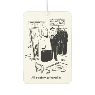 Vicar hat einen Cassock Fitting Church Cartoon Autolufterfrischer