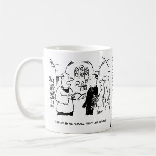 Vicar sagt, es gibt keinen kleinen Print-Cartoon Kaffeetasse