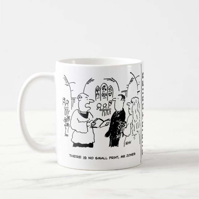 Vicar sagt, es gibt keinen kleinen Print-Cartoon Kaffeetasse (Links)