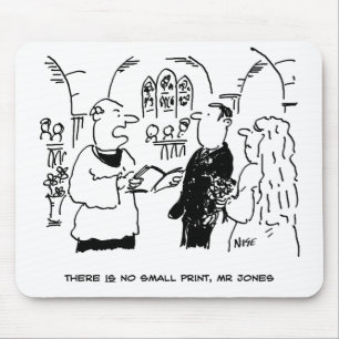 Vicar sagt, es gibt keinen kleinen Print-Cartoon Mousepad