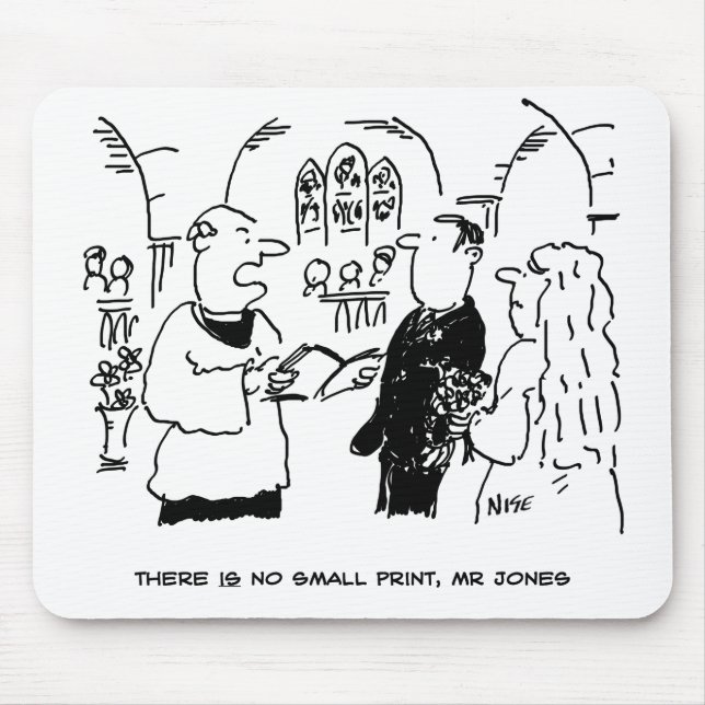Vicar sagt, es gibt keinen kleinen Print-Cartoon Mousepad (Vorne)
