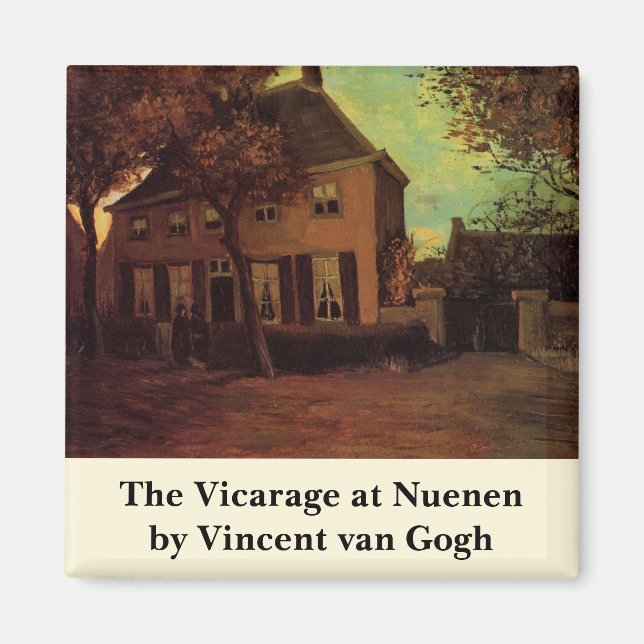 Vicarage in Nuenen von Vincent van Gogh Magnet (Vorne)