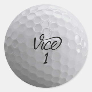Vice Golf Ball Runder Aufkleber