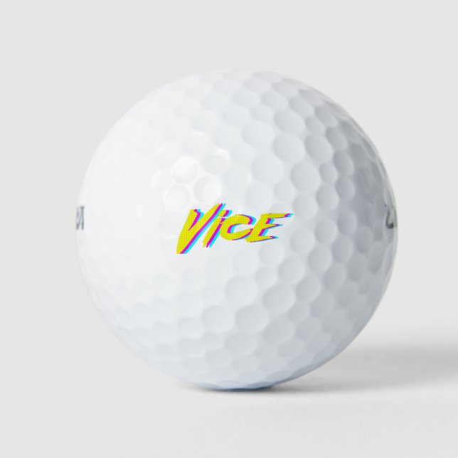 VICE Neon Retro Graphic Golfball (Vorderseite)