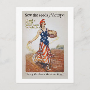 Viceggarden Liberty Sow Samen Weltkrieg Propaganda Postkarte