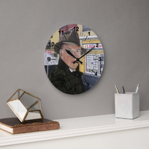 Vicente Castellano Benci Gemälde von Alfred Fox Große Wanduhr