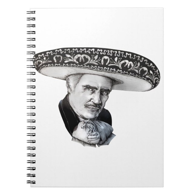 Vicente Fernandez Sombrero Zeichnend Notizblock (Vorderseite)