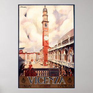 VICENZA Basilica Palladiana Vintage Italienische R Poster