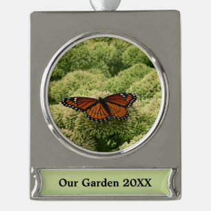 Viceroy Butterfly Schöne Naturfotografie Banner-Ornament Silber