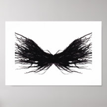Vices Abstract Black Wings Alcohol Ink Art