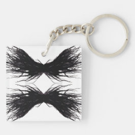 Vices Abstract Black Wings Alcohol Ink Art Schlüsselanhänger