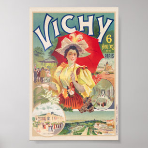 Vichy. 6 Stunden von Paris Vintage Poster 1895