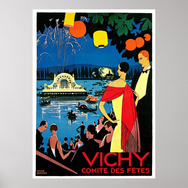 Vichy Comite Des Fetes ~ Frankreich Art Poster (Vorne)