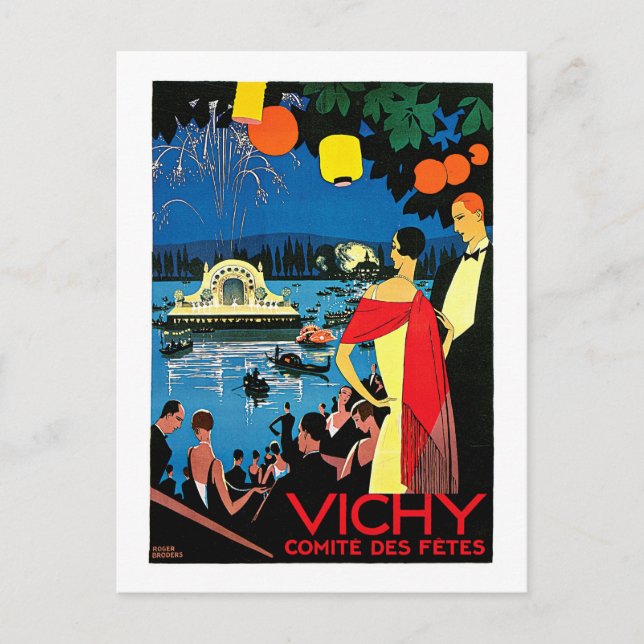 Vichy Comite Des Fetes ~ Frankreich Art Postkarte (Vorderseite)